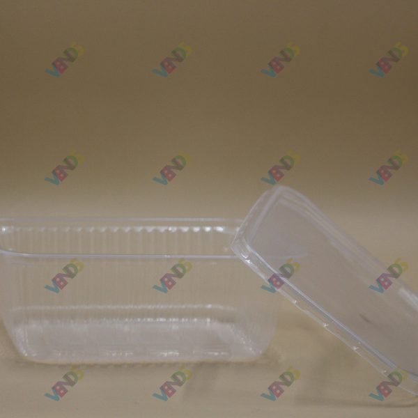 Konteyner Plastik Qapaqli Seffaf 1000ML D-185 (2/100 ed)